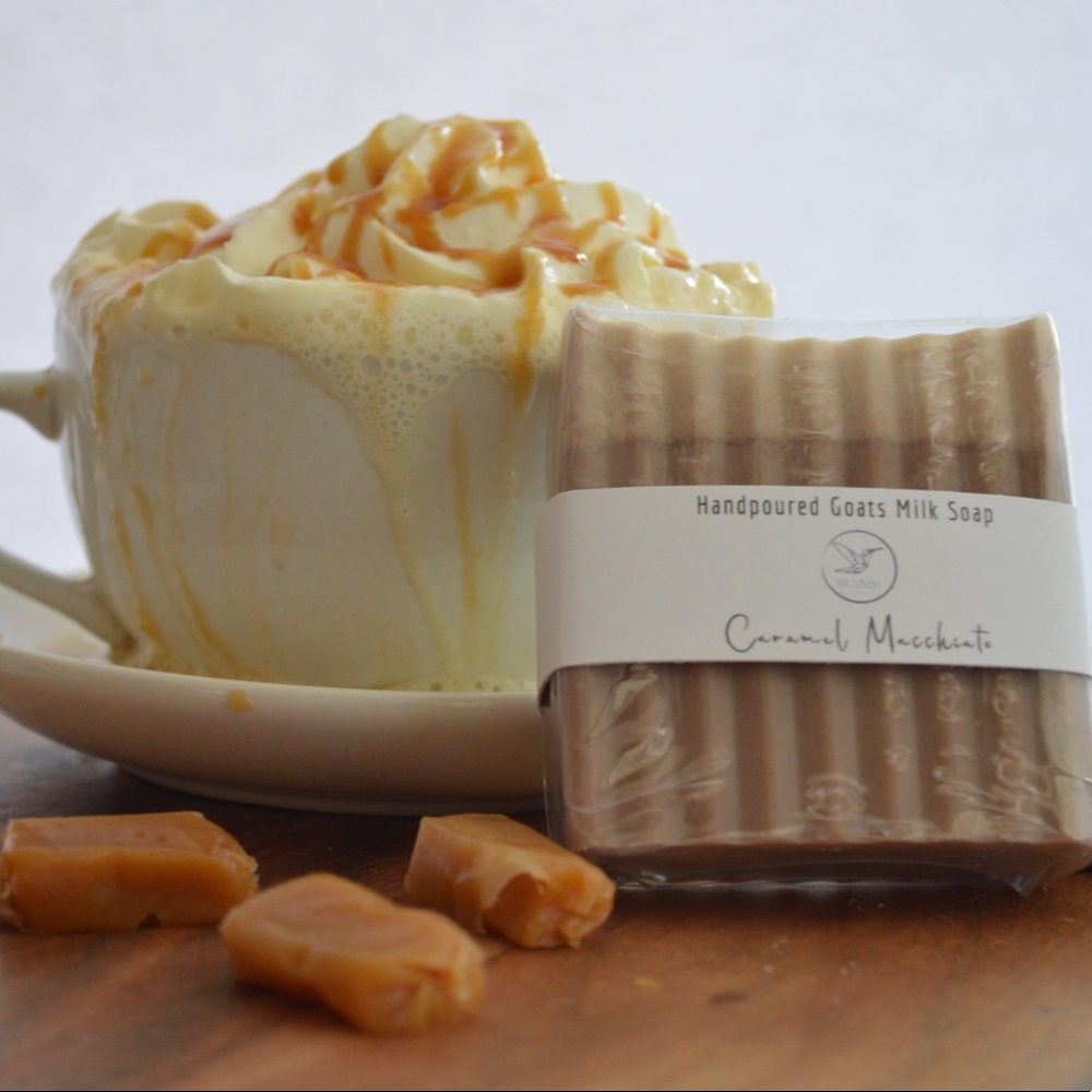 Caramel Macchiato โ๏ธ Hand-poured Artisanal Goats Milk Soap - Picture 1 of 6